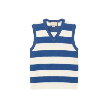 GUCCI Striped Knitted Vest