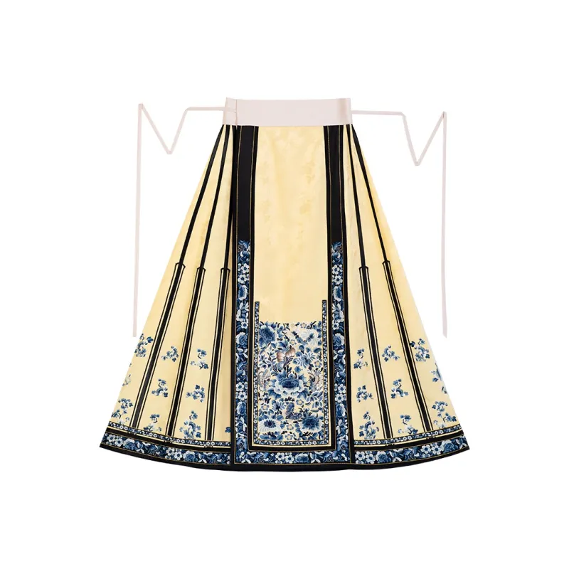 YICHENGFENGXU Casual Long Skirt Women's Yellow-1