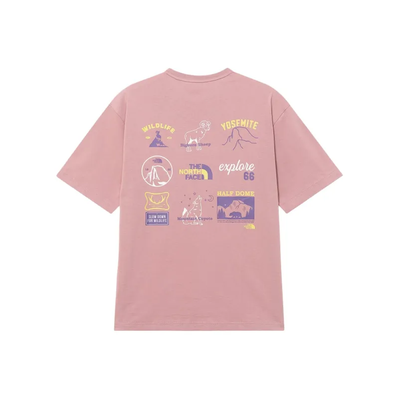 THE NORTH FACE T Shirt Men's Gray Pink-1