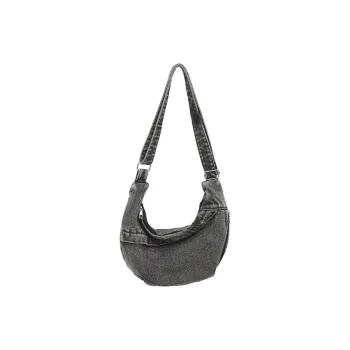 Single Warehouse Denim Handbag, Shoulder Bag Regular Unisex Black/Blue