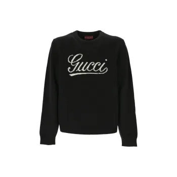 GUCCI Logo Intarsia Knit Sweaters
