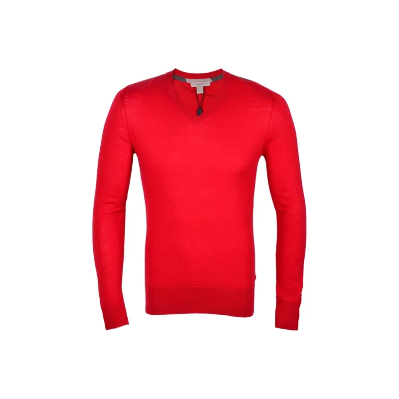 Burberry Cashmere Sweaters Men Red-0
