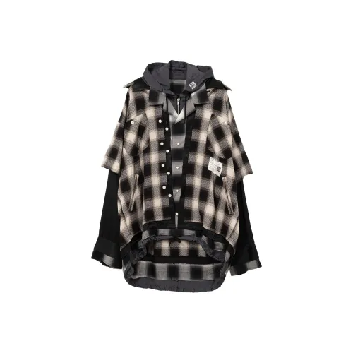 Maison Mihara Yasuhiro 블랙 남성 셔츠