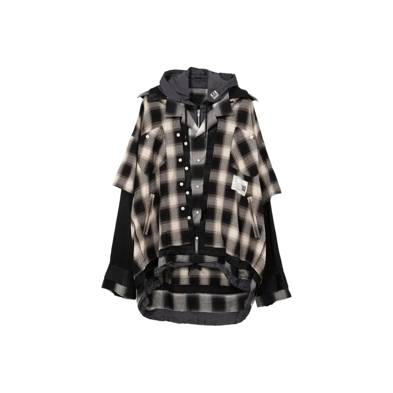 Maison Mihara Yasuhiro Plaid Drawstring Shirt-0