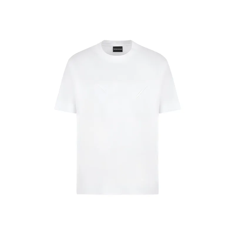 EMPORIO ARMANI Asv Lightweight Jersey T shirt With Raised Logo Embroidery-0