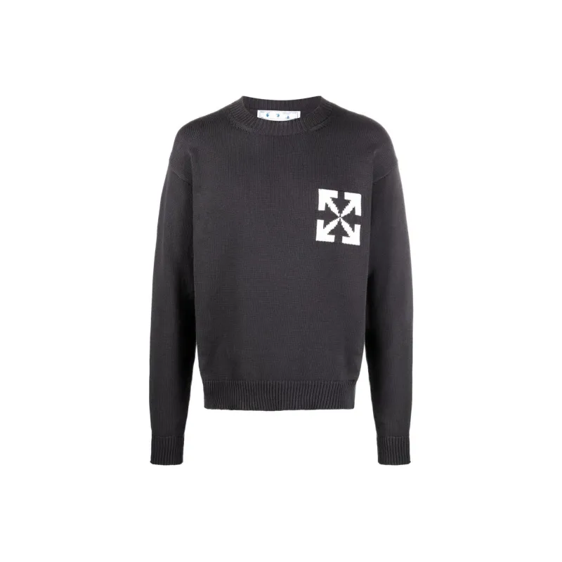 OFF WHITE Single Arrow Knit Crewneck Sweatshirt-0