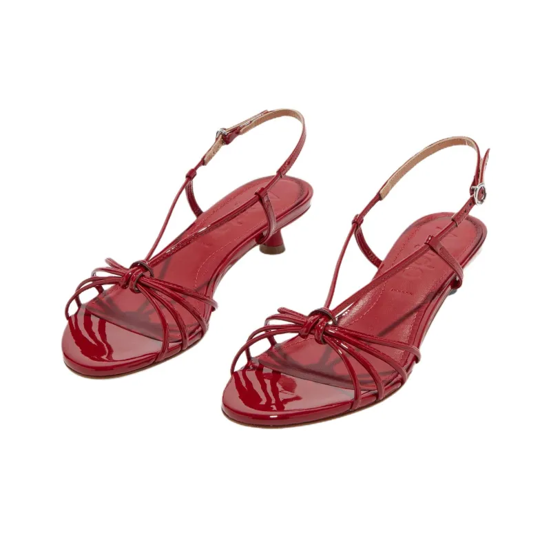 Aeyde Rhonda One Strap Sandals 3.5cm Women's Red-1