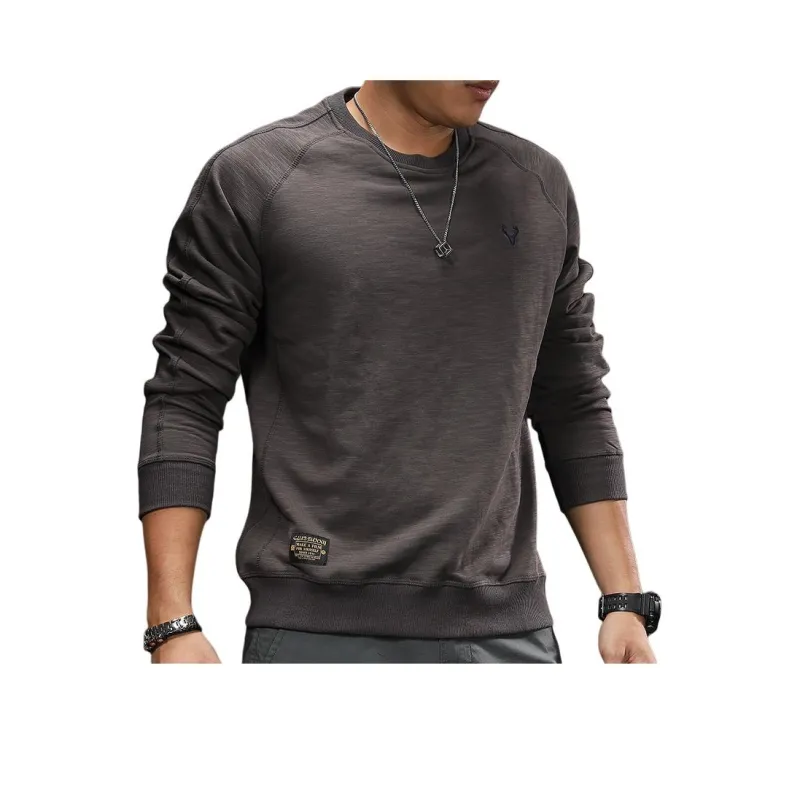 Seasonal Words Sweatshirt Men's Gray-0
