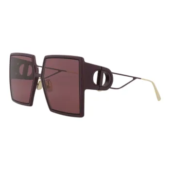 DIOR Plastic Metal Square Sunglasses Women's Burgundy Color
