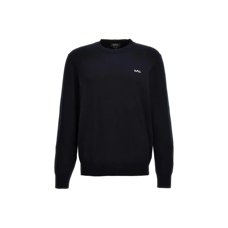 A.P.C Logo Embroidered Knit Jumper-0