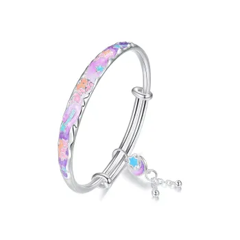 SUNFEEL 999 Fine Silver Bangles Women's