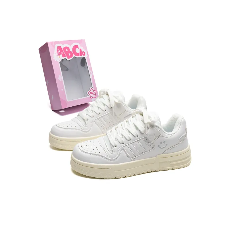 ABCIO Slip Resistant, Waterproof, Lightweight, Height Increasing Low Top Skateboard Shoes Unisex White Box-6