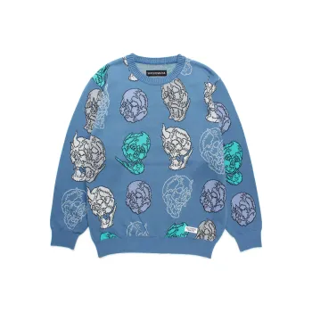 WACKO MARIA x 56 TATTOO STUDIO FW24 Sweater Unisex Blue