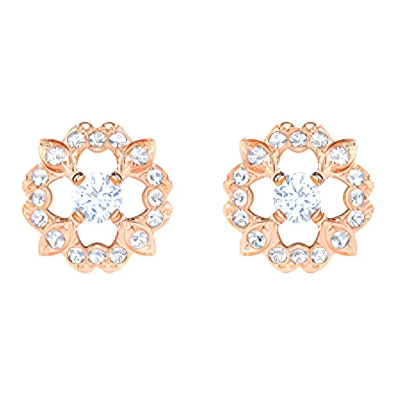 Swarovski Sparkling Dance Flower Swarovski Element Necklaces Women's Rose Gold-1
