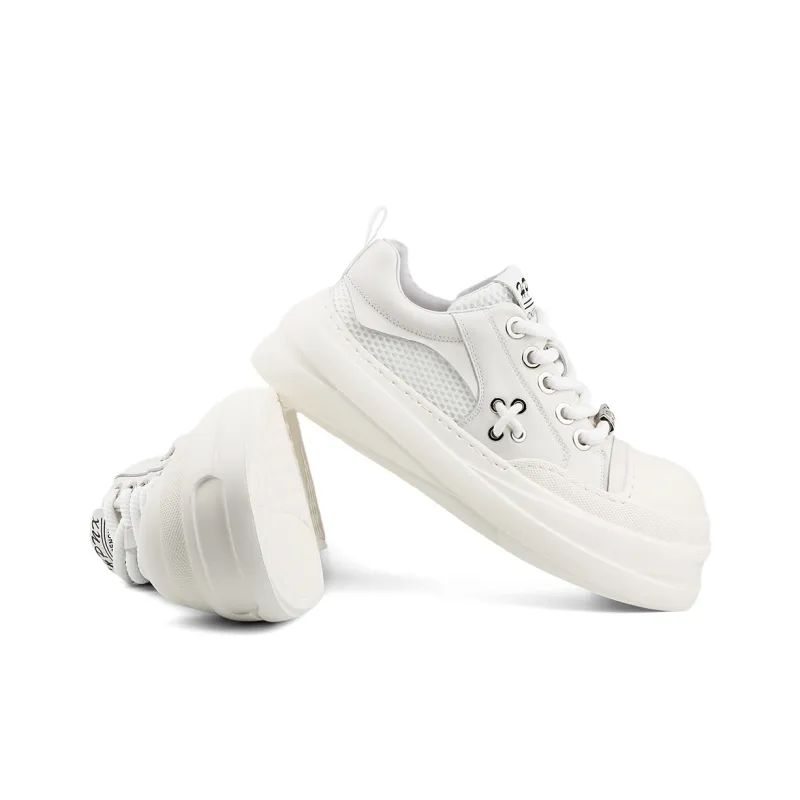 Daying Breathable Height Increase Low Top Skateboard Shoes Men's-4