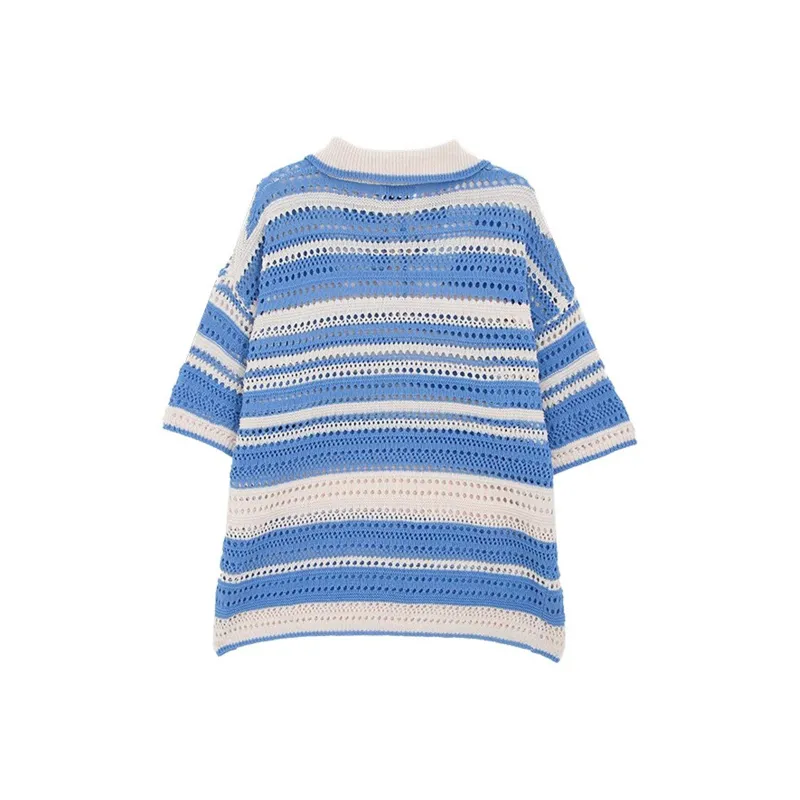 WARNING LIGHT Polo Shirt Unisex Blue-1