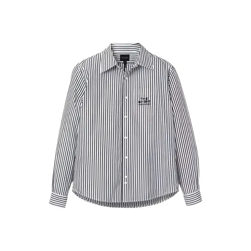 MARC JACOBS The Striped Logo Embroidered Shirt