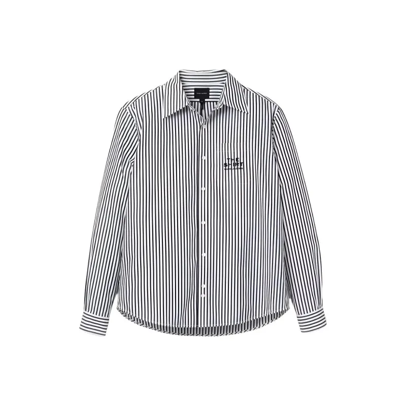 MARC JACOBS The Striped Logo Embroidered Shirt-0