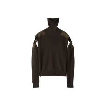 Burberry Detachable Sleeve Roll Neck Knitted Jumper