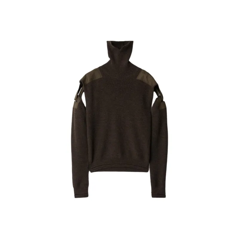 Burberry Detachable Sleeve Roll Neck Knitted Jumper-0