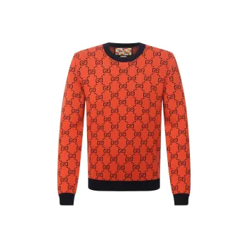 GUCCI Multicolor Collection SS21 Sweater Men's Orange