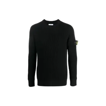 STONE ISLAND Compass motif Ribbed knit Jumper