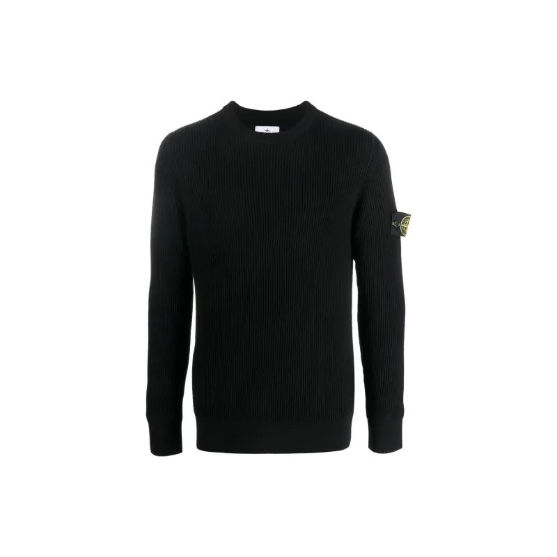 STONE ISLAND Compass motif Ribbed knit Jumper-0