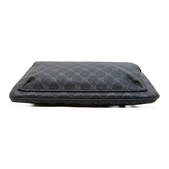 Old Man's Head Synthetic Leather Sling Bag Men's Pattern Black/Gray-5