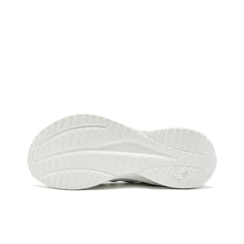 QIAODAN Cushioning, Slip Resistant, And Abrasion Resistant Low Top Casual Running Shoes Men's White Blue-4