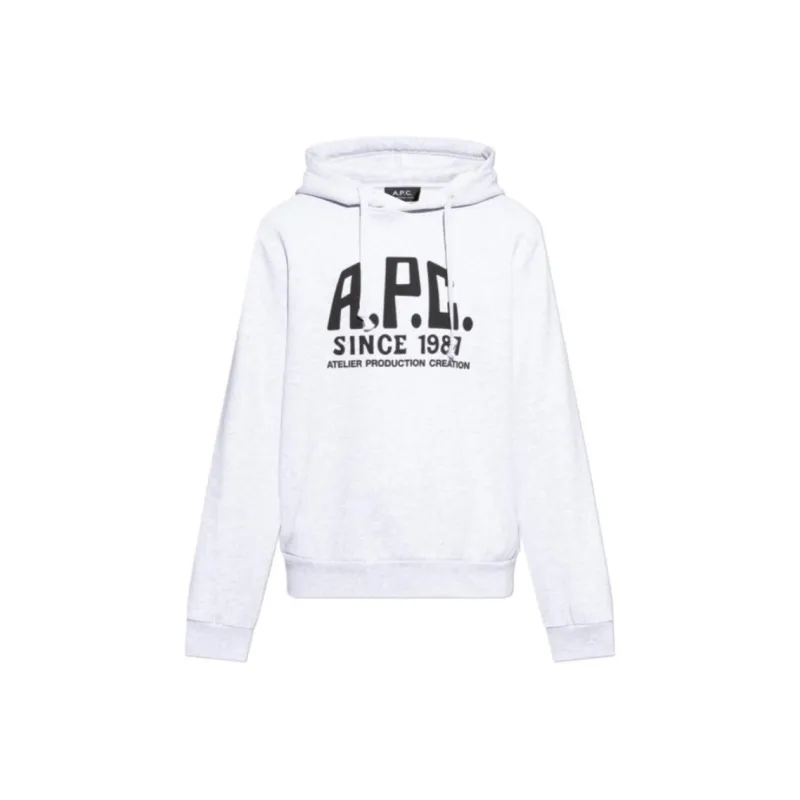 A.P.C Logo Printed Drawstring Hoodie-0