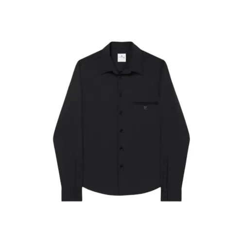 COURREGES One Pocket Curved Hem Twill Shirt