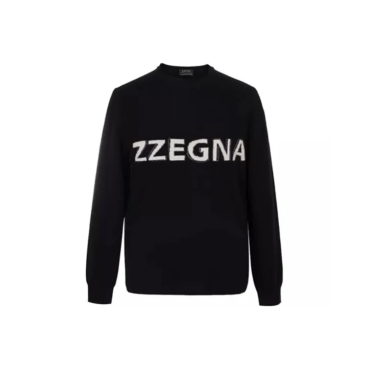 Zzegna Cashmere Sweaters Men Black-0