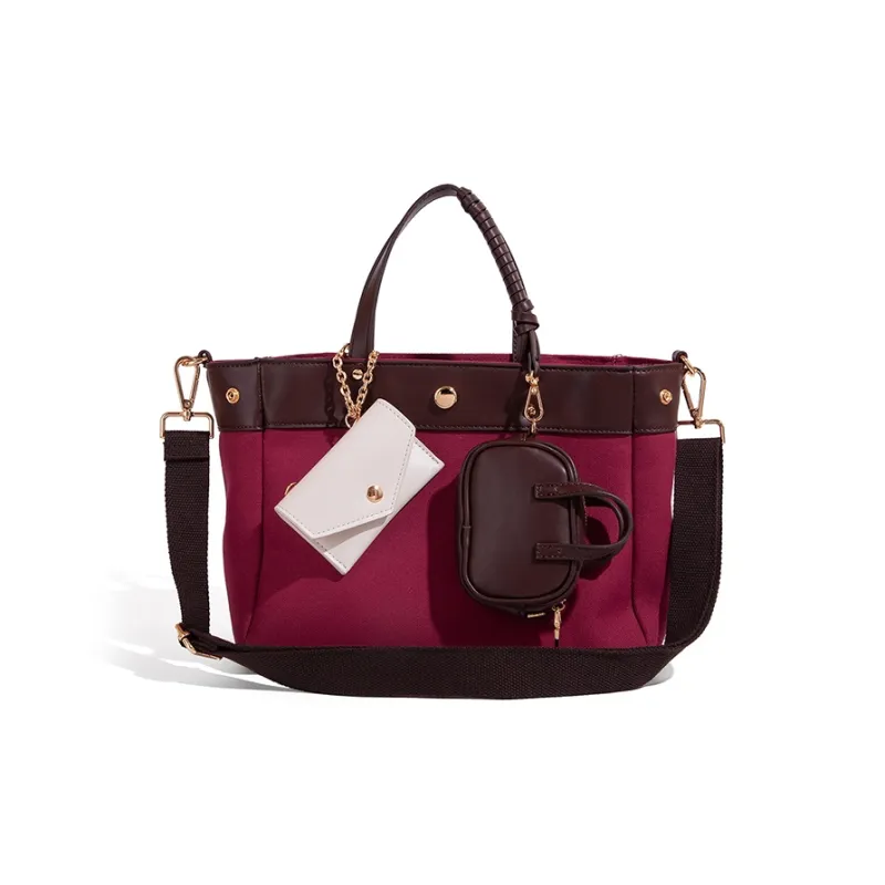 Vigno Canvas Handbag, One Shoulder, Crossbody Bag Women's Multicolor-12