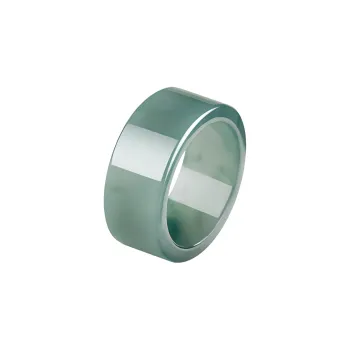 MY WORLD BEGINS AND ENDS WITH YOU Bean Type Jadeite Rings Unisex