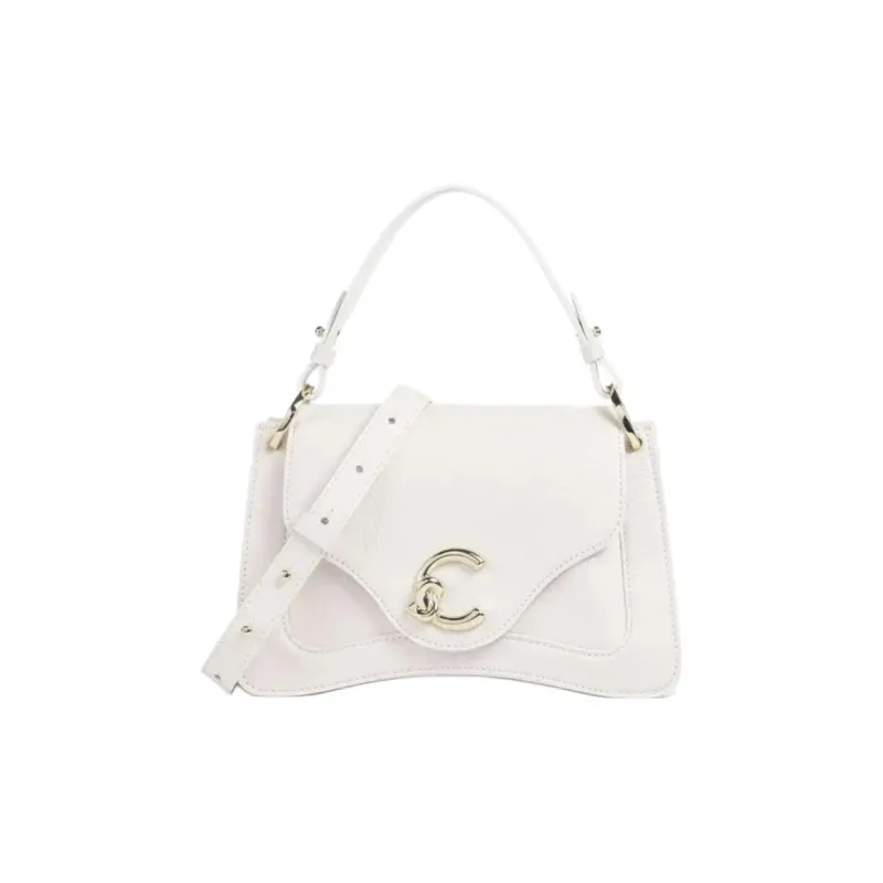 COCCINELLE Leather Shoulder Bag, Crossbody Bag, Handbag Women's White-0