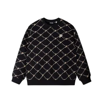 FILA FUSION LIFE Sweatshirt Fleece Lined Unisex Jet Black