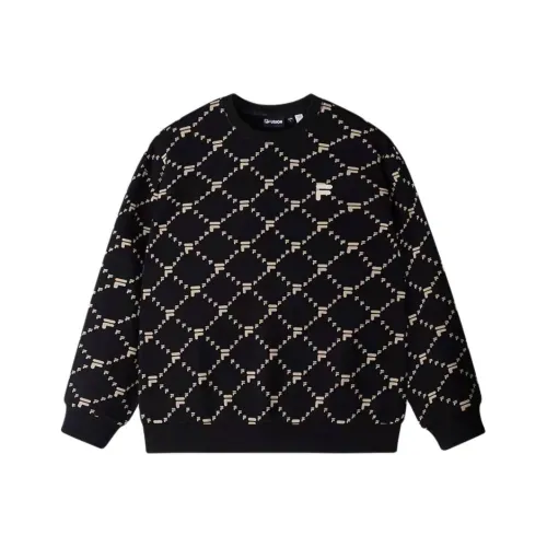 FILA FUSION LIFE Sweatshirt Fleece Lined Unisex Jet Black