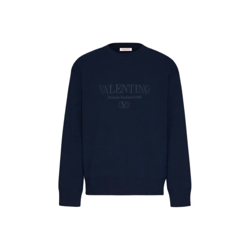 Valentino Logo Embroidered Crewneck Jumper-0
