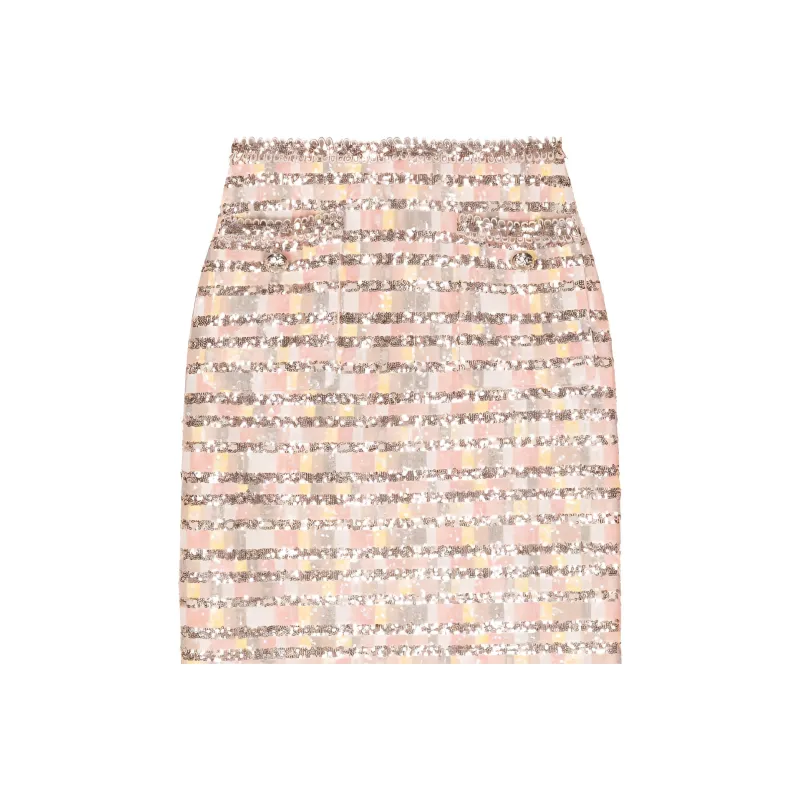 ELIE SAAB Camaleonte Sequin embellished Midi Skirt-2