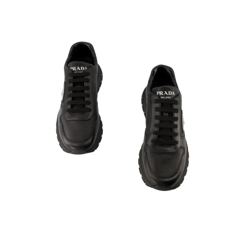 PRADA Low Top Casual Shoes Men's Black-3