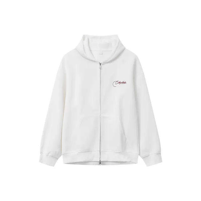 CUIBUJU Korean Minimalist Style Letter Embroidery Design Hoodie Unisex-2