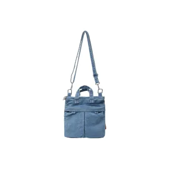 Single Warehouse Denim Crossbody Handbag Unisex Light Blue/Dark Blue