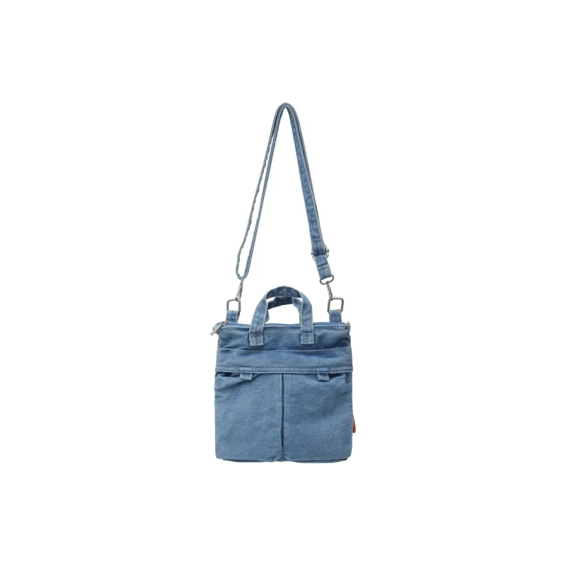 Single Warehouse Denim Crossbody Handbag Unisex Light Blue/Dark Blue-0