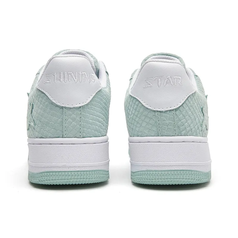 VOIT Slip Resistant Balance Low Top Skateboard Shoes Unisex Light Green/White-3