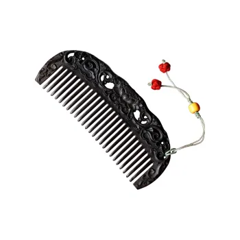 FANGYUANXIAOFU African Blackwood Wooden Comb Women's