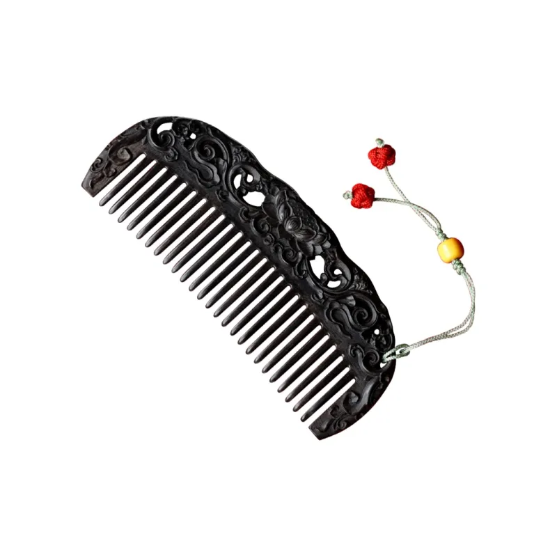 FANGYUANXIAOFU African Blackwood Wooden Comb Women's-0