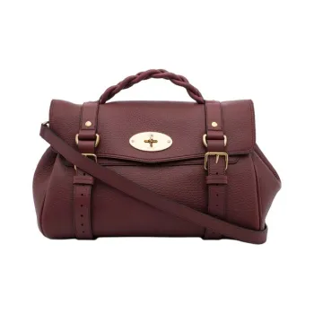 Mulberry Leather Handbag Shoulder Bag Crossbody Bag Women's Red