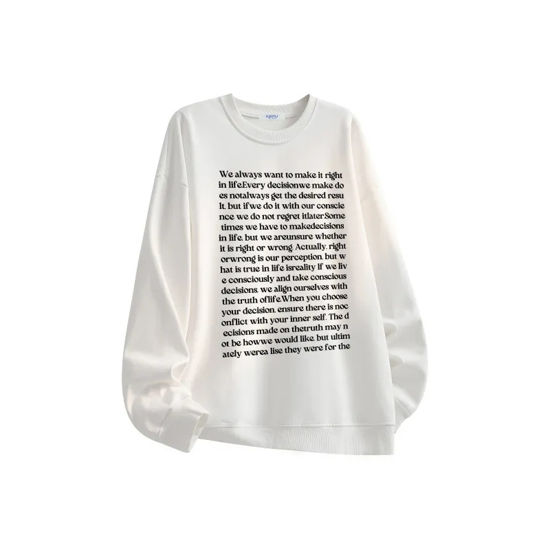 Kepu Crew Neck Thin Fleece Lined Hoodies & Sweatshirts Unisex-19