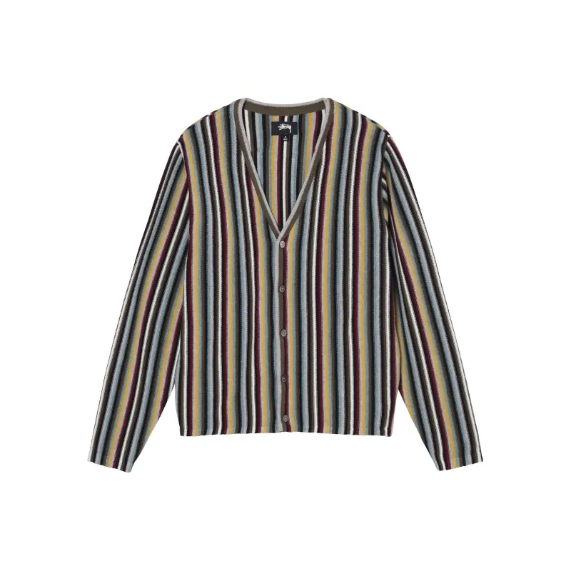 Stussy Stripe Pattern Cardigan-0