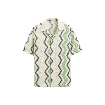 ZARA Shirts Men White/Green
